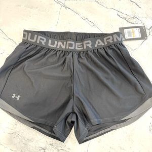 Under Armour UA Womens Play Up Shorts 2.0 Black Sz XS & S 3" Inseam Loose